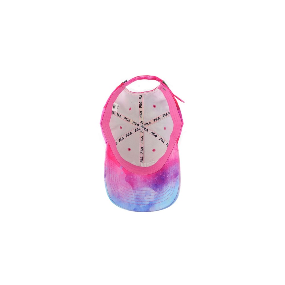Fila Women’s Embroidered Pink Blue Multicolored Tie Dye Snapback Baseball Cap - Picture 4 of 4
